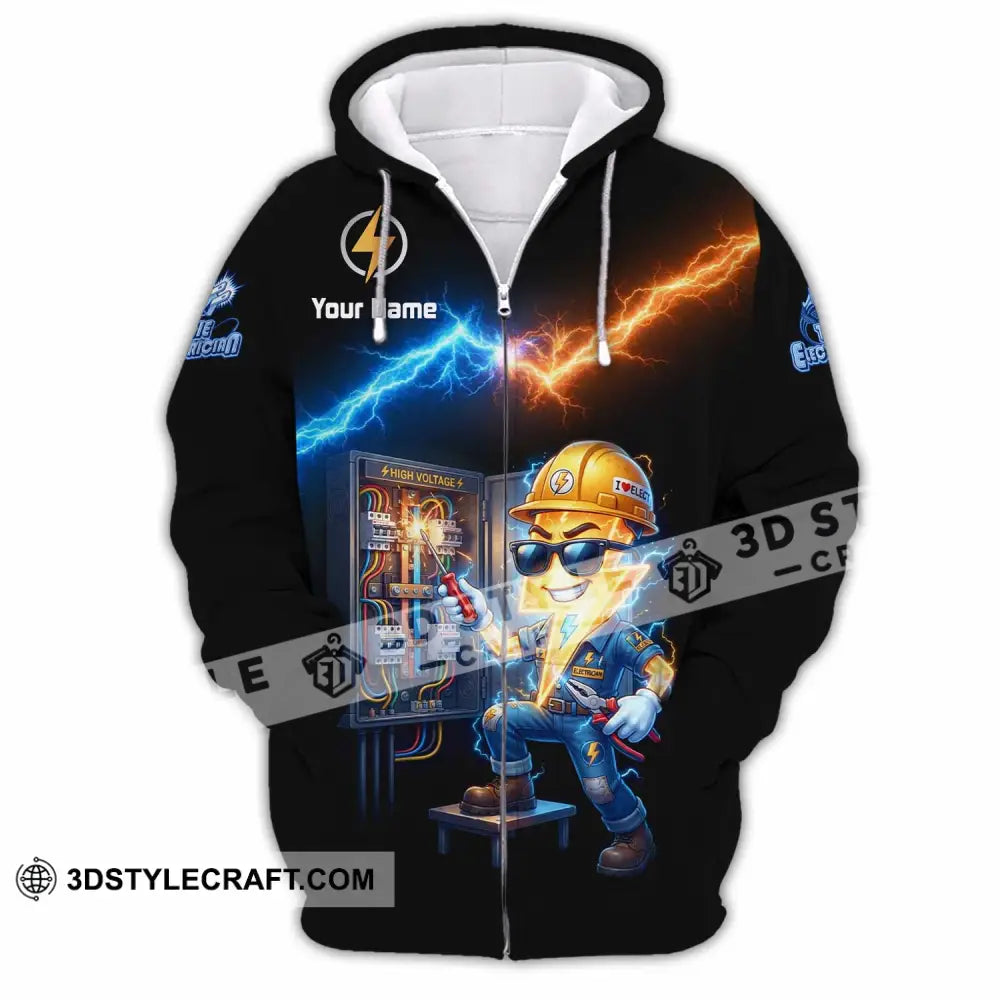 Unisex Shirt - Custom The Electrician Shirt - Zipper Hoodie / S - T-shirt