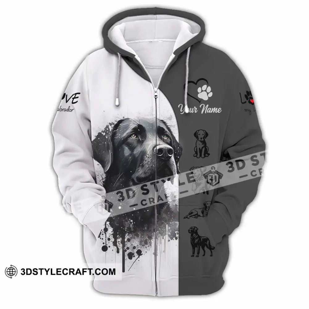 Unisex Shirt - Custom The Labrador 3D Shirt Zipper Hoodie / S T-shirt