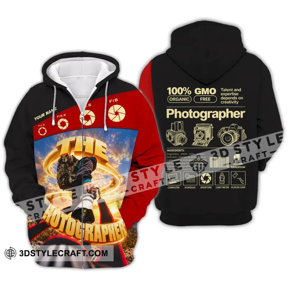 Unisex Shirt - Custom The Photographer Shirt - Zipper Hoodie / S - T-shirt