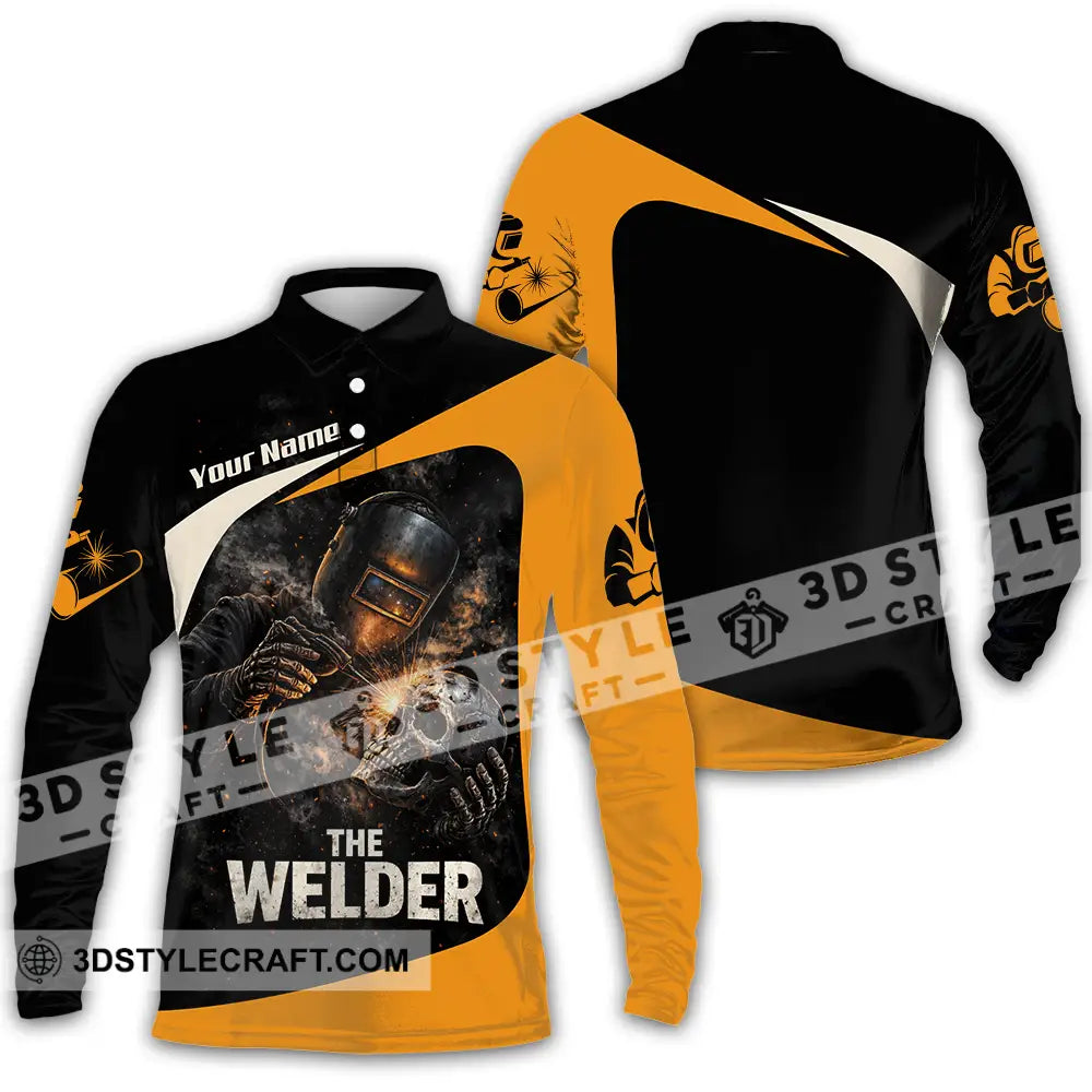 Unisex Shirt - Custom The Welder Shirt - Long Sleeve Polo / S - T-shirt