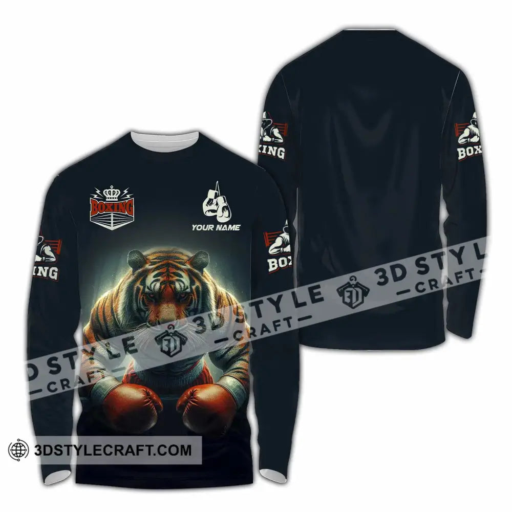 Unisex Shirt - Custom Tiger Boxing Lover Classic Shirt Long Sleeve Shirt / S T-shirt