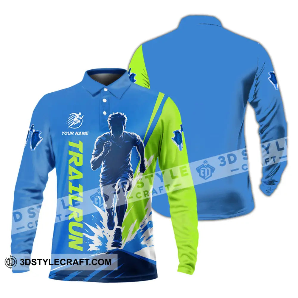 Unisex Shirt - Custom Trail Run Shirt - Long Sleeve Polo / S - T-shirt
