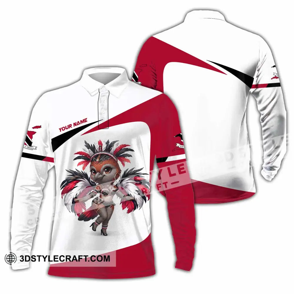 Unisex Shirt - Custom Trinidad And Tobago Shirt - Long Sleeve Polo / S - T-shirt