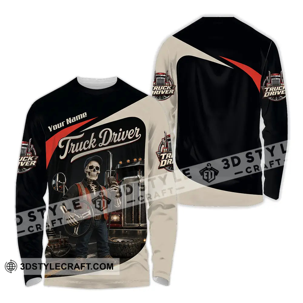 Unisex Shirt - Custom Truck Driver Shirt - Long Sleeve Shirt / S - T-shirt