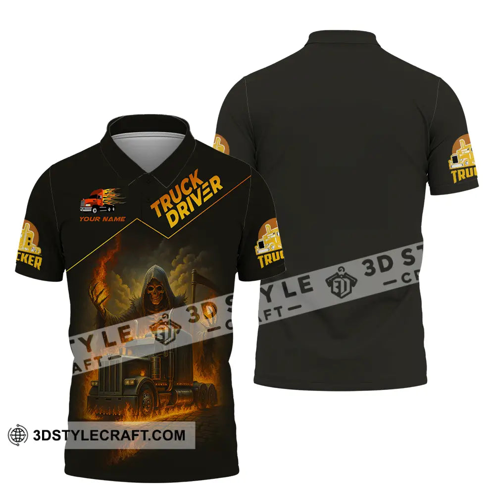 Unisex Shirt - Custom Truck Driver Shirt Polo Shirt / S T-shirt