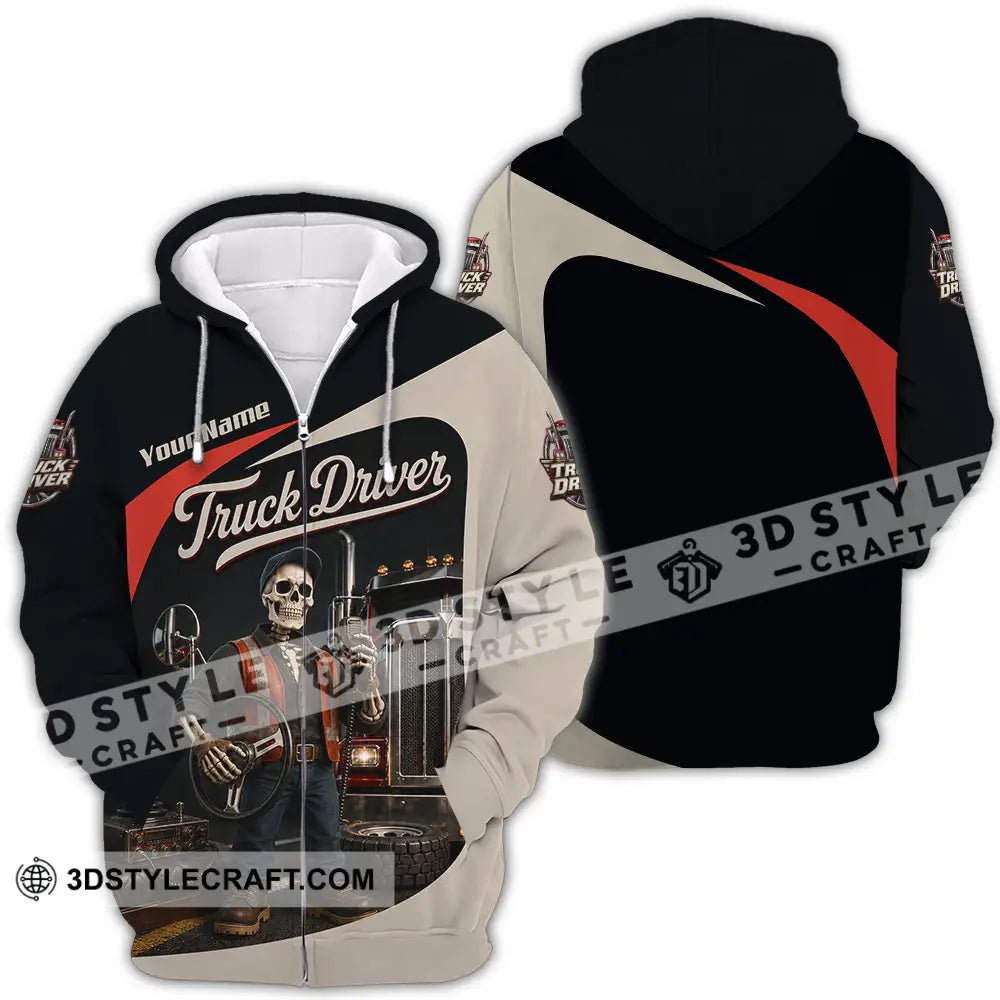Unisex Shirt - Custom Truck Driver Shirt - Zipper Hoodie / S - T-shirt