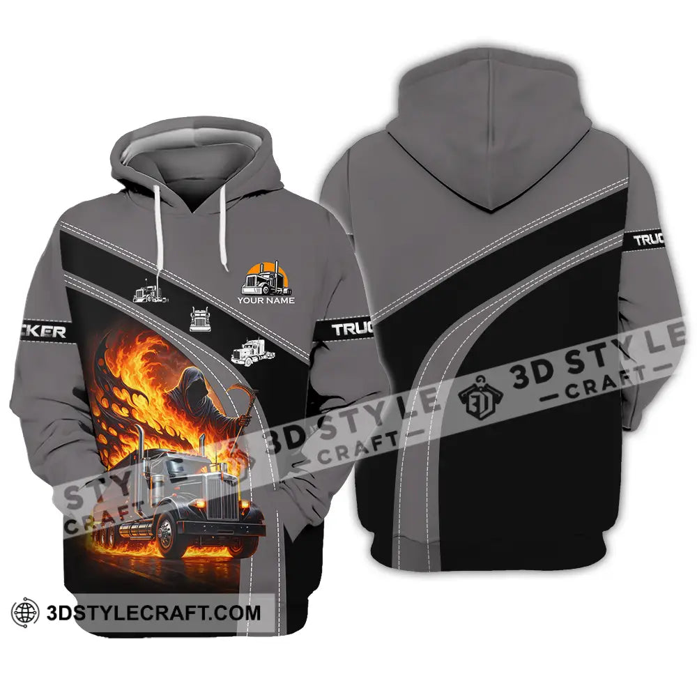 Unisex Shirt - Custom Trucker Keep On Trucking 3D Shirt Hoodie / S T-shirt