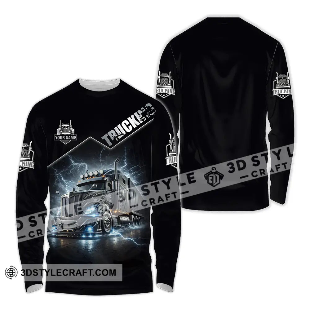 Unisex Shirt - Custom Trucker Keep On Trucking 3D Shirt Long Sleeve Shirt / S T-shirt