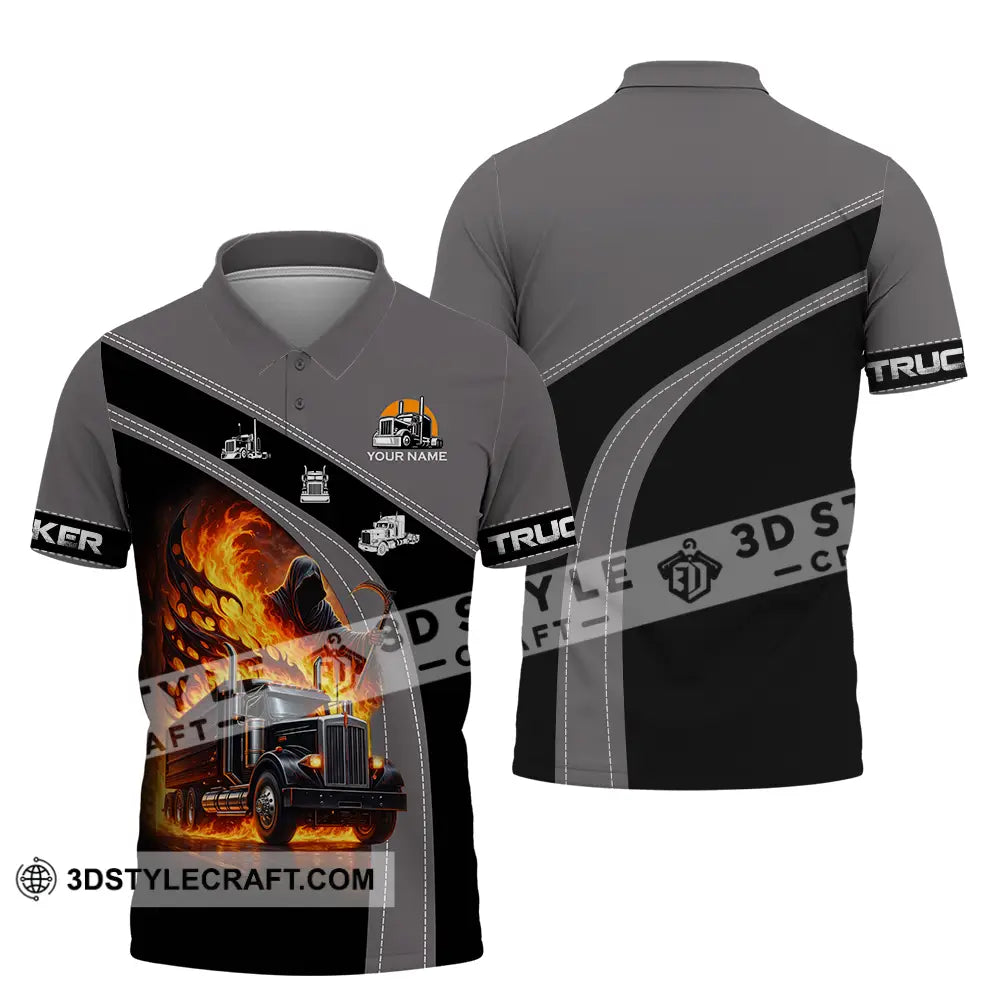 Unisex Shirt - Custom Trucker Keep On Trucking 3D Shirt Polo Shirt / S T-shirt