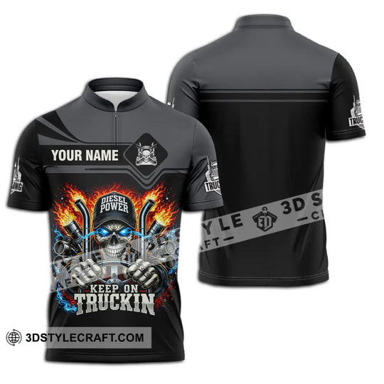 Unisex Shirt - Custom Trucker, Keep On Trucking 3D Shirt style option 2