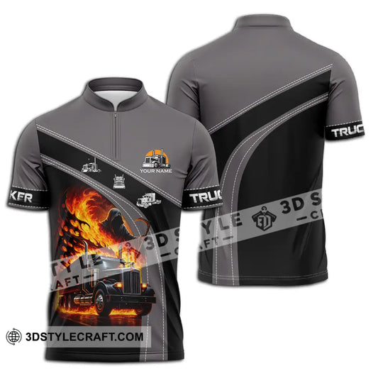 Unisex Shirt - Custom Trucker, Keep On Trucking 3D Shirt style option 2