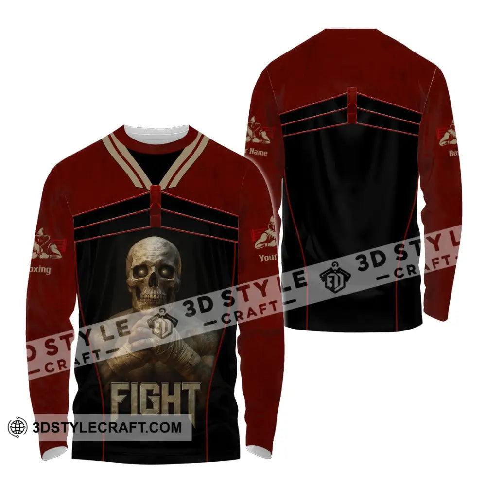 Unisex Shirt - Custom Try Your Hard Fight Man Sport Shirt Long Sleeve Shirt / S T-shirt