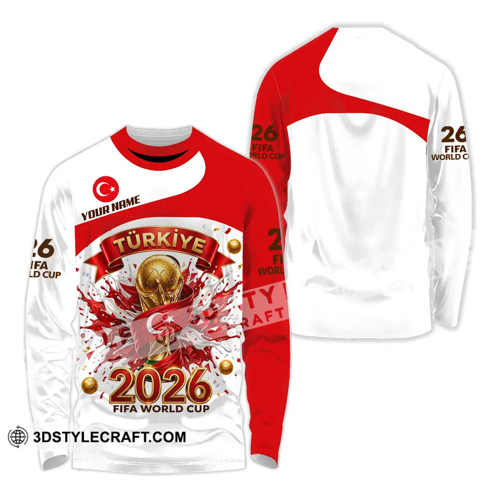 Unisex Shirt - Custom Türkiye World Cup 2026 3D Shirt - Long Sleeve Shirt / S - T-shirt
