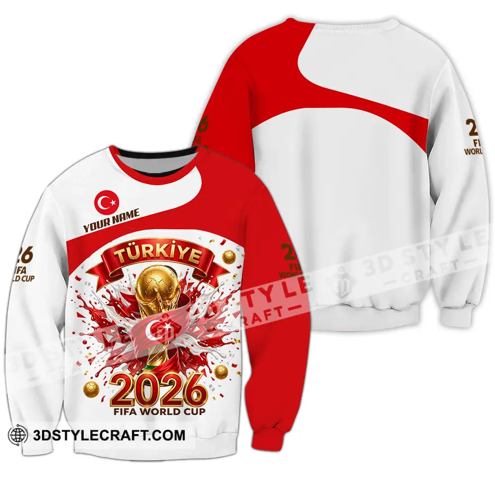Unisex Shirt - Custom Türkiye World Cup 2026 3D Shirt - Long Sleeve / S - T-shirt