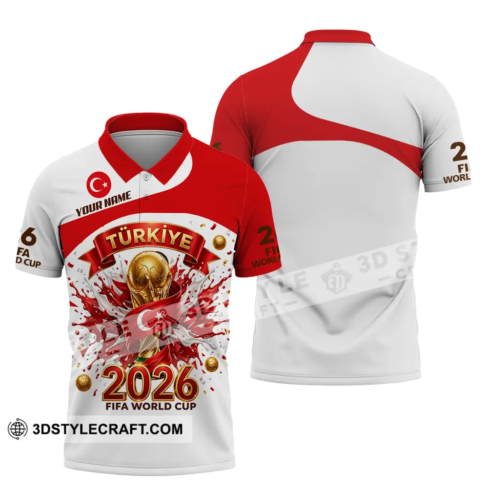 Unisex Shirt - Custom Türkiye World Cup 2026 3D Shirt - Polo Shirt / S - T-shirt