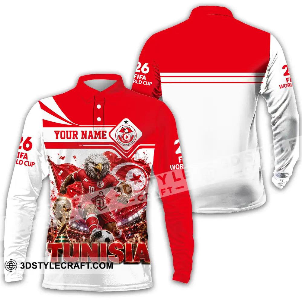 Unisex Shirt - Custom Tunisia World Cup 2026 Shirt - Long Sleeve Polo / S - T-shirt