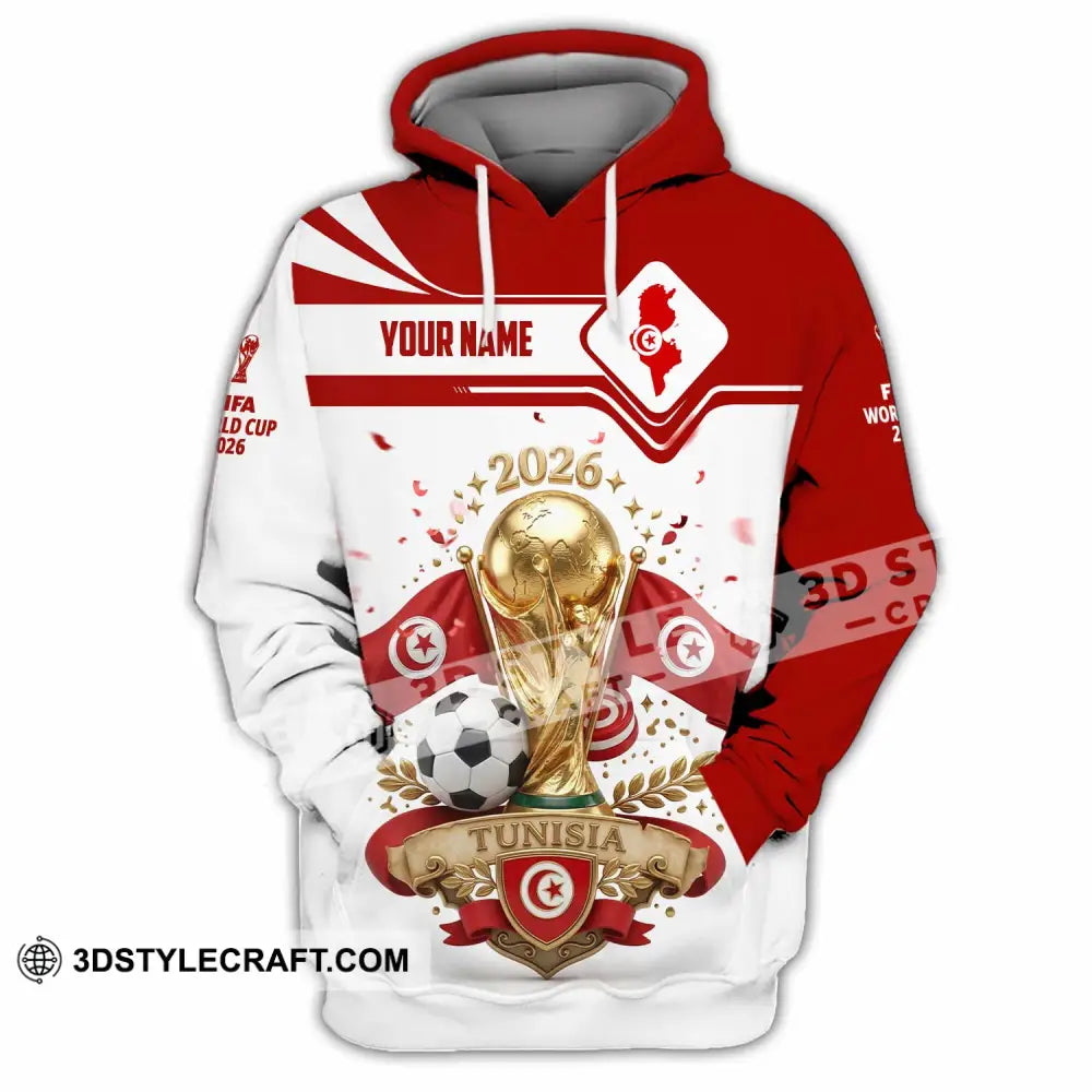 Unisex Shirt - Custom Tunisia World Cup 2026 3D Shirt - Hoodie / S - T-shirt