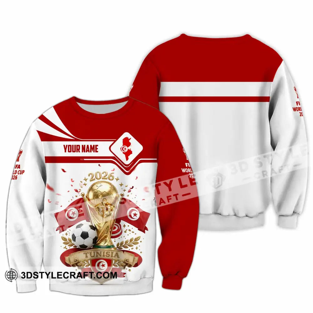 Unisex Shirt - Custom Tunisia World Cup 2026 3D Shirt - Long Sleeve / S - T-shirt