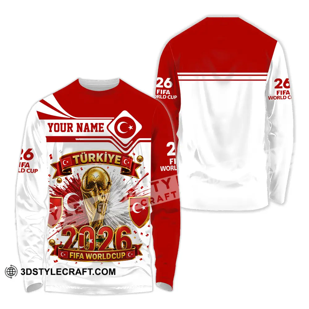 Unisex Shirt - Custom Turkey World Cup 2026 Shirt - Long Sleeve Shirt / S - T-shirt