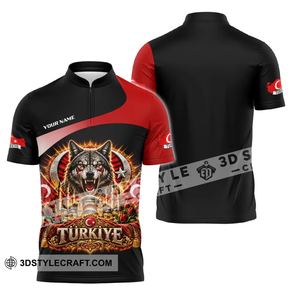 Unisex Shirt - Custom Turkiye Shirt - Zipper Polo Shirt / S - T-shirt