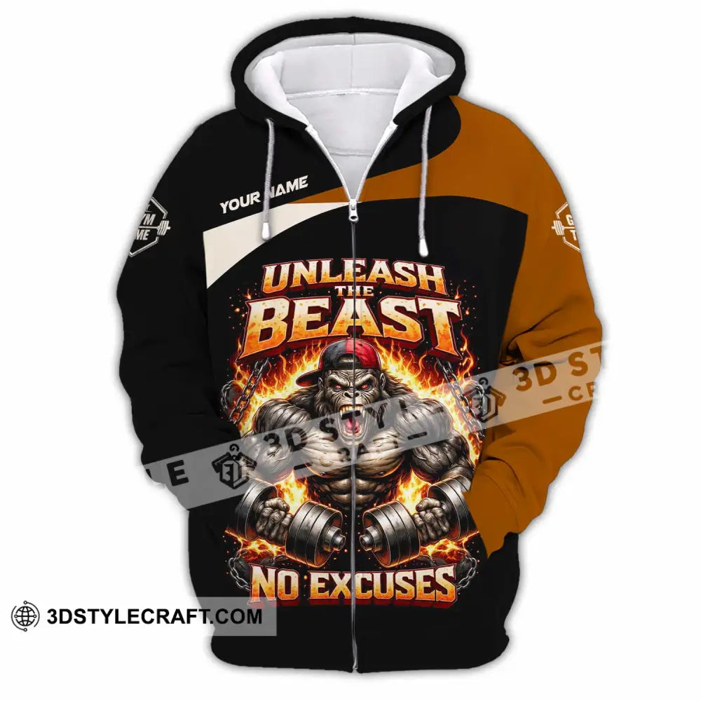 Unisex Shirt - Custom Unleash The Beast Shirt - Zipper Hoodie / S - T-shirt