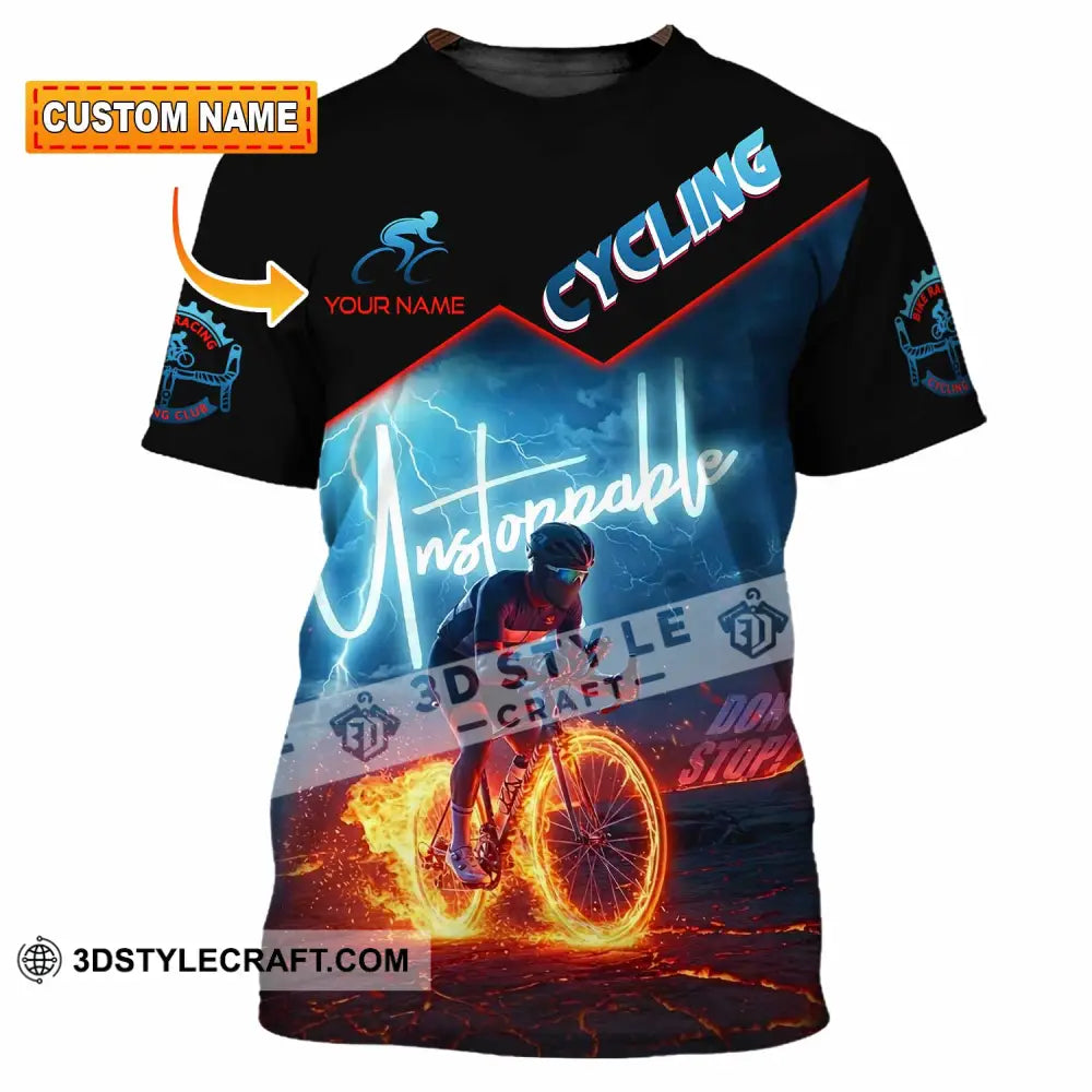 Unisex Shirt - Custom Unstoppable Cycling 3D Shirt T-shirt