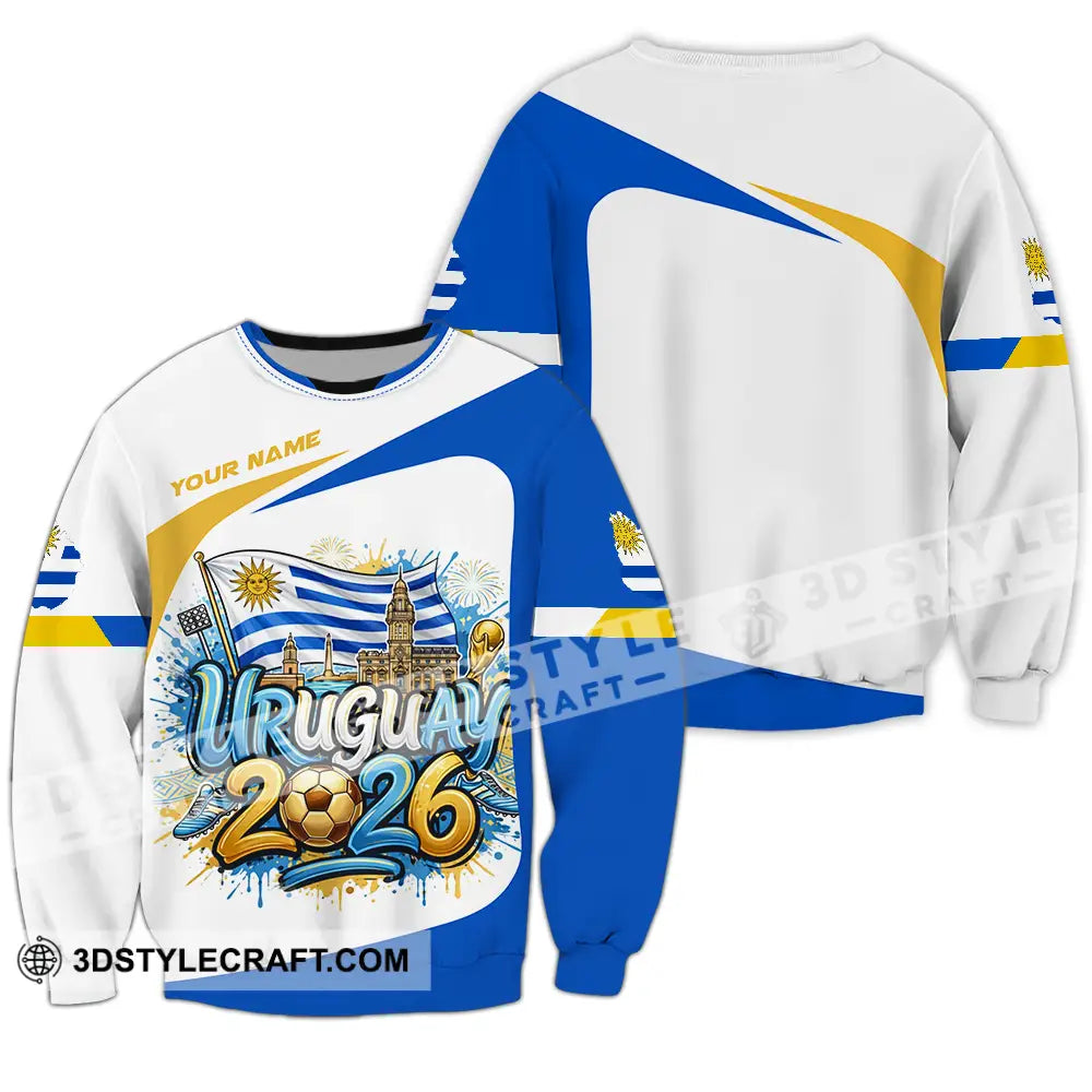 Unisex Shirt - Custom Uruguay World Cup 2026 3D Shirt Long Sleeve / S T-shirt