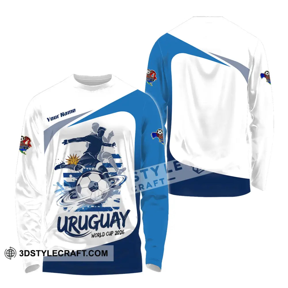 Unisex Shirt - Custom Uruguay Fifa World Cup 2026 3D Shirt - Long Sleeve Shirt / S - T-shirt