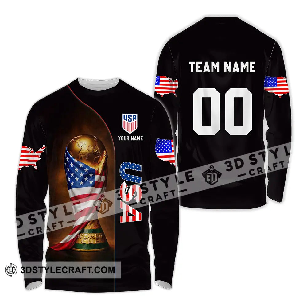 Unisex Shirt - Custom USA 3D Shirt Long Sleeve Shirt / S T-shirt