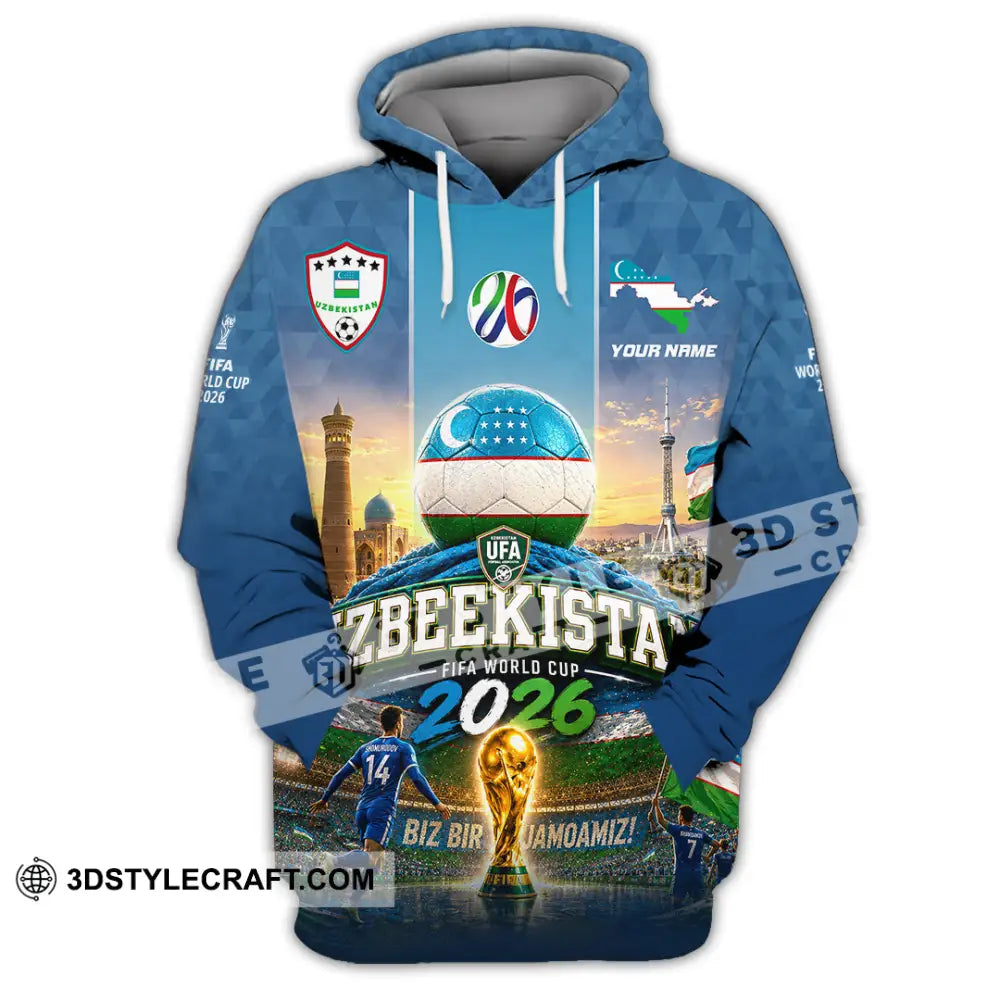 Unisex Shirt - Custom Uzbekistan World Cup 2026 Shirt - Hoodie / S - T-shirt