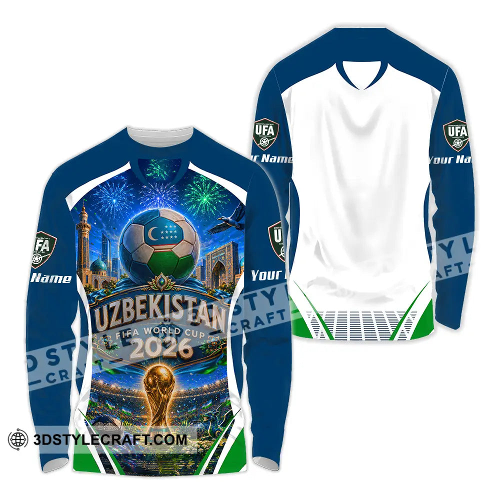 Unisex Shirt - Custom Uzbekistan World Cup 2026 Shirt - Long Sleeve Shirt / S - T-shirt