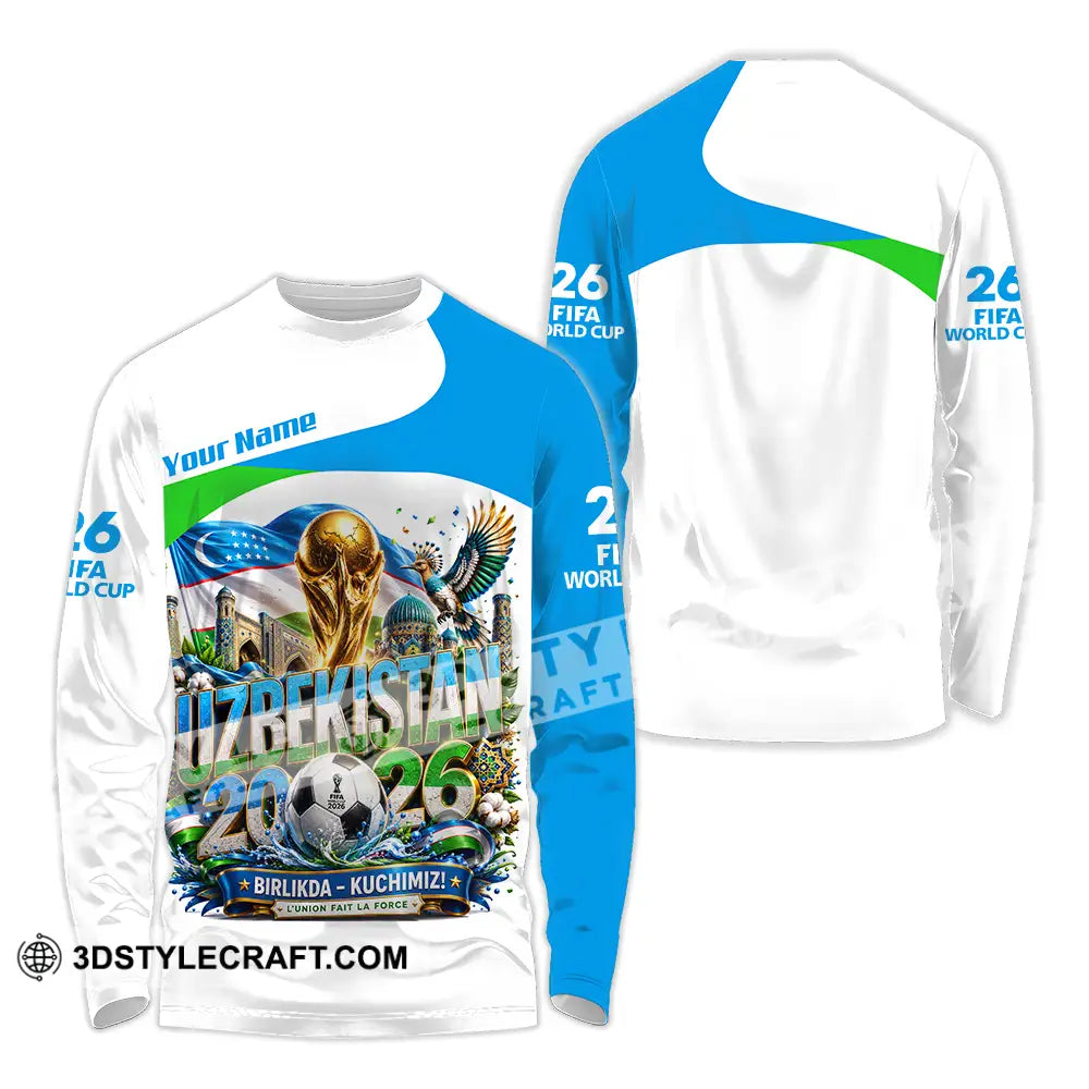 Unisex Shirt - Custom Uzbekistan World Cup 2026 Shirt - Long Sleeve Shirt / S - T-shirt