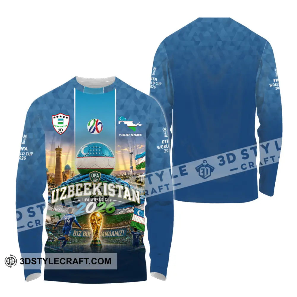 Unisex Shirt - Custom Uzbekistan World Cup 2026 Shirt - Long Sleeve Shirt / S - T-shirt
