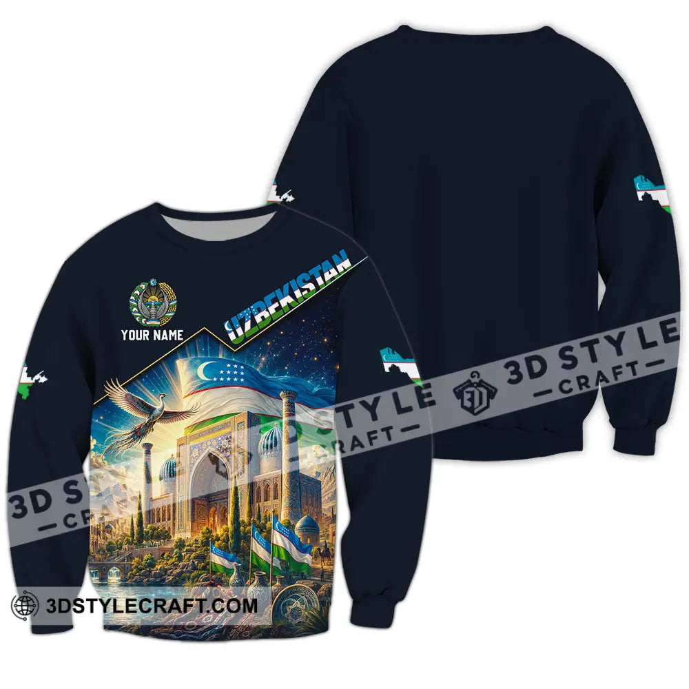 Unisex Shirt - Custom Uzbekistan Shirt - Long Sleeve / S - T-shirt