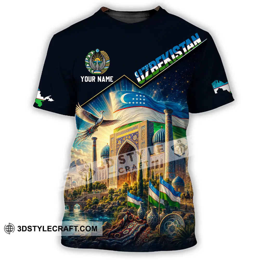 Unisex Shirt - Custom Uzbekistan Shirt - T-Shirt / S - T-shirt