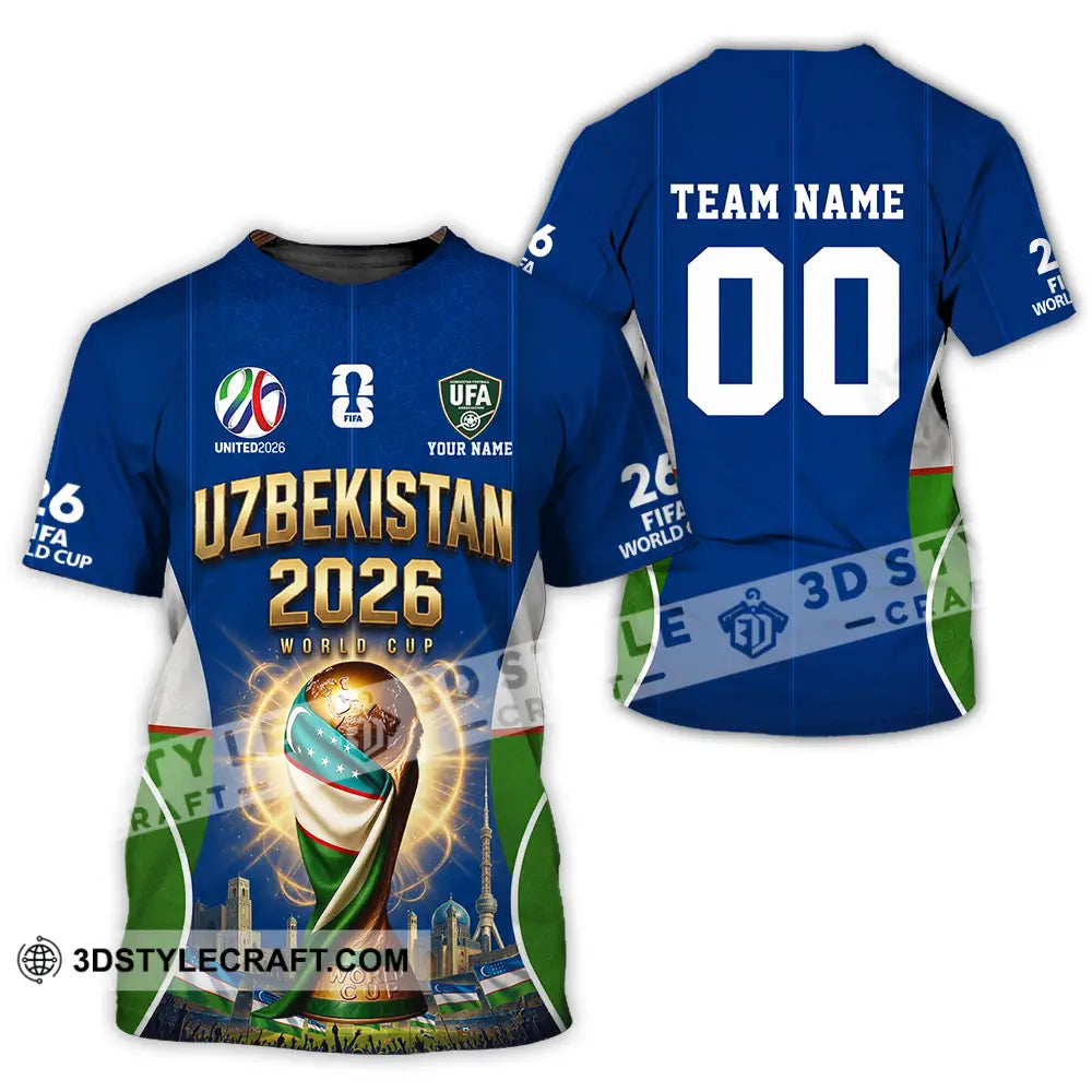 Unisex Shirt - Custom Uzbekistan World Cup 2026 Shirt - T-Shirt / S - T-shirt