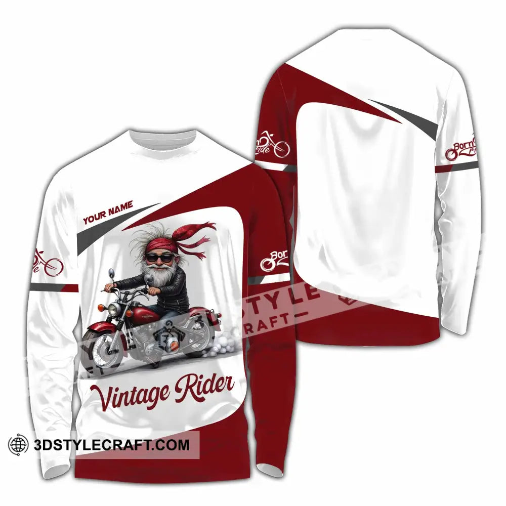 Unisex Shirt - Custom Vintage Rider Shirt - Long Sleeve Shirt / S - T-shirt