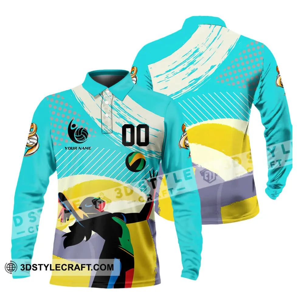 Unisex Shirt - Custom Volleyball 3D Shirt - Long Sleeve Polo / S - T-shirt