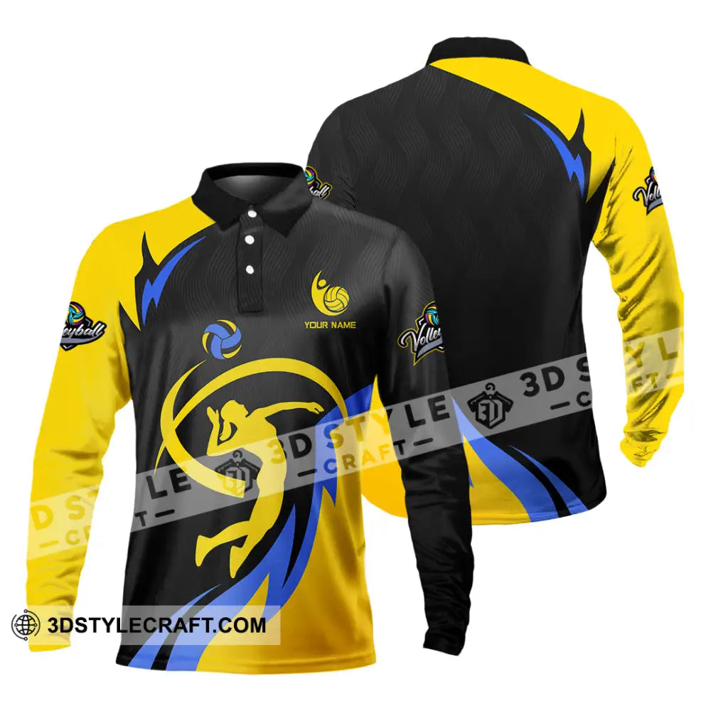 Unisex Shirt - Custom Volleyball 3D Shirt - Long Sleeve Polo / S - T-shirt