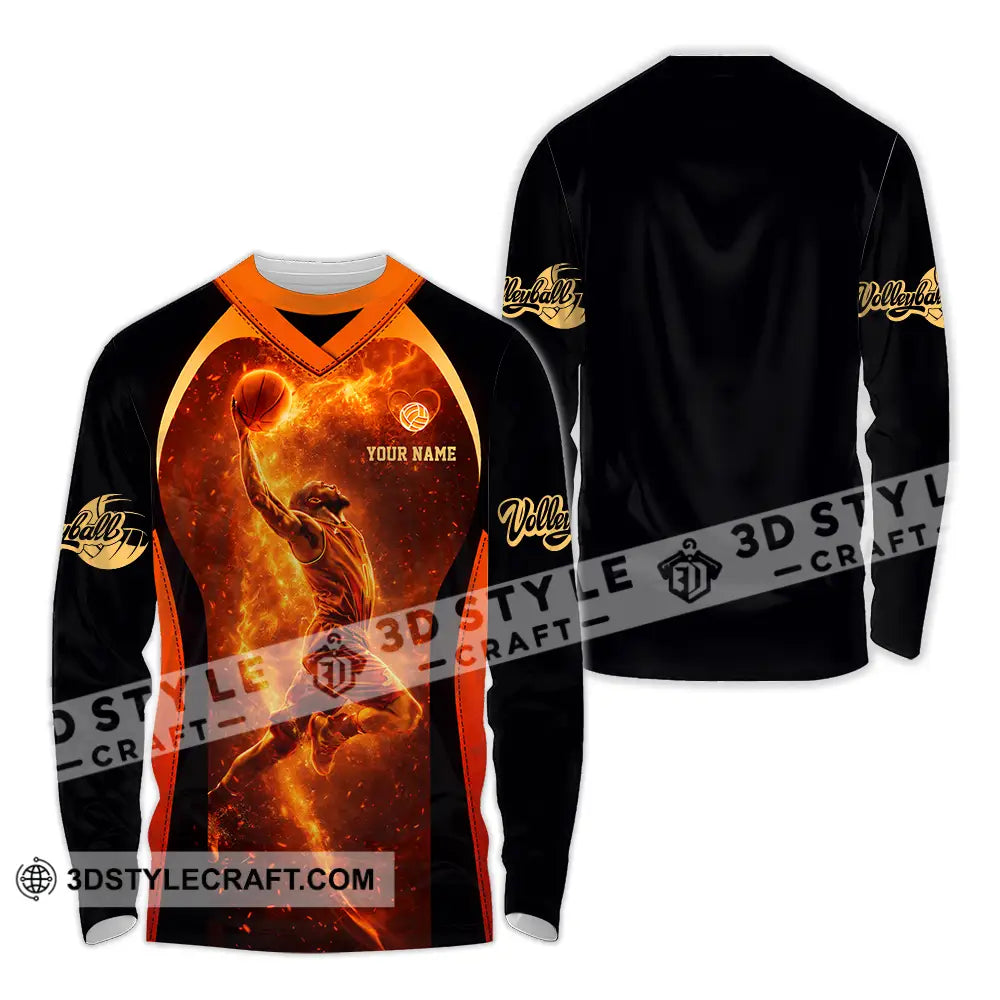 Unisex Shirt - Custom Volleyball 3D Shirt Long Sleeve Shirt / S T-shirt