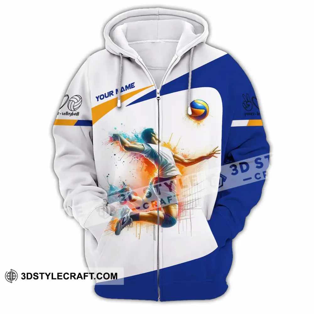 Unisex Shirt - Custom Volleyball 3D Shirt Zipper Hoodie / S T-shirt