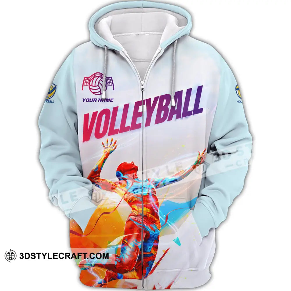 Unisex Shirt - Custom Volleyball 3D Shirt Zipper Hoodie / S T-shirt