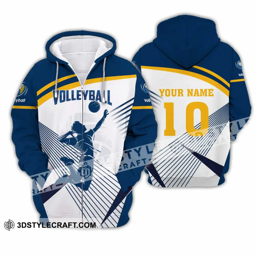 Unisex Shirt - Custom Volleyball 3D Shirt Zipper Hoodie / S T-shirt