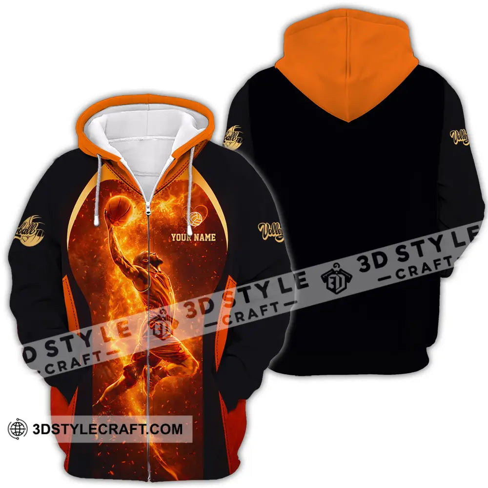 Unisex Shirt - Custom Volleyball 3D Shirt Zipper Hoodie / S T-shirt