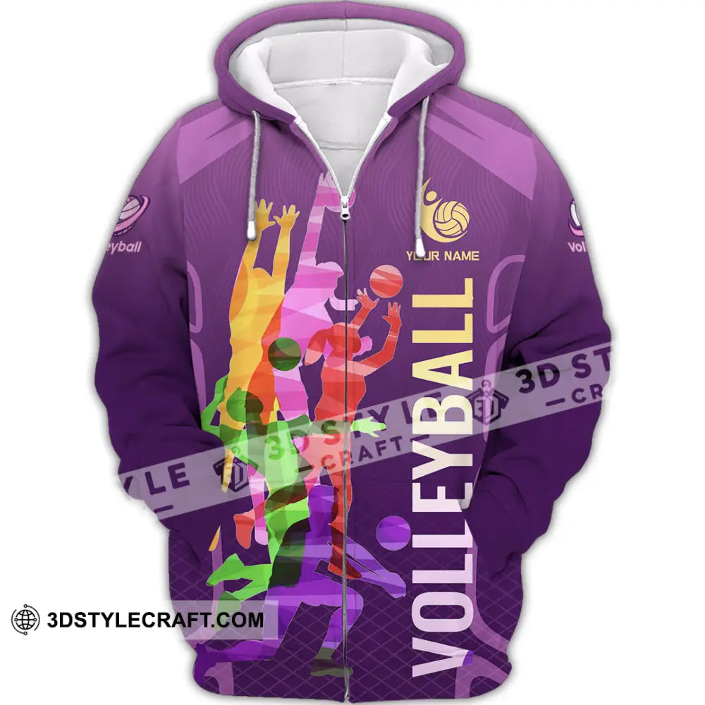 Unisex Shirt - Custom Volleyball 3D Shirt - Zipper Hoodie / S - T-shirt