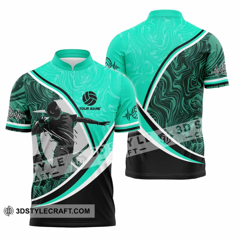 Unisex Shirt - Custom Volleyball 3D Shirt Zipper Polo Shirt / S T-shirt
