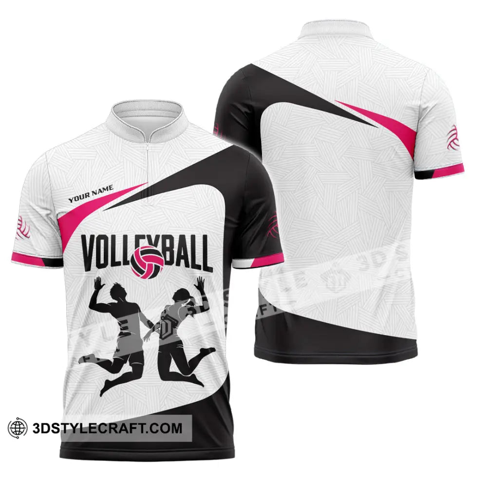 Unisex Shirt - Custom Volleyball 3D Shirt - Zipper Polo Shirt / S - T-shirt