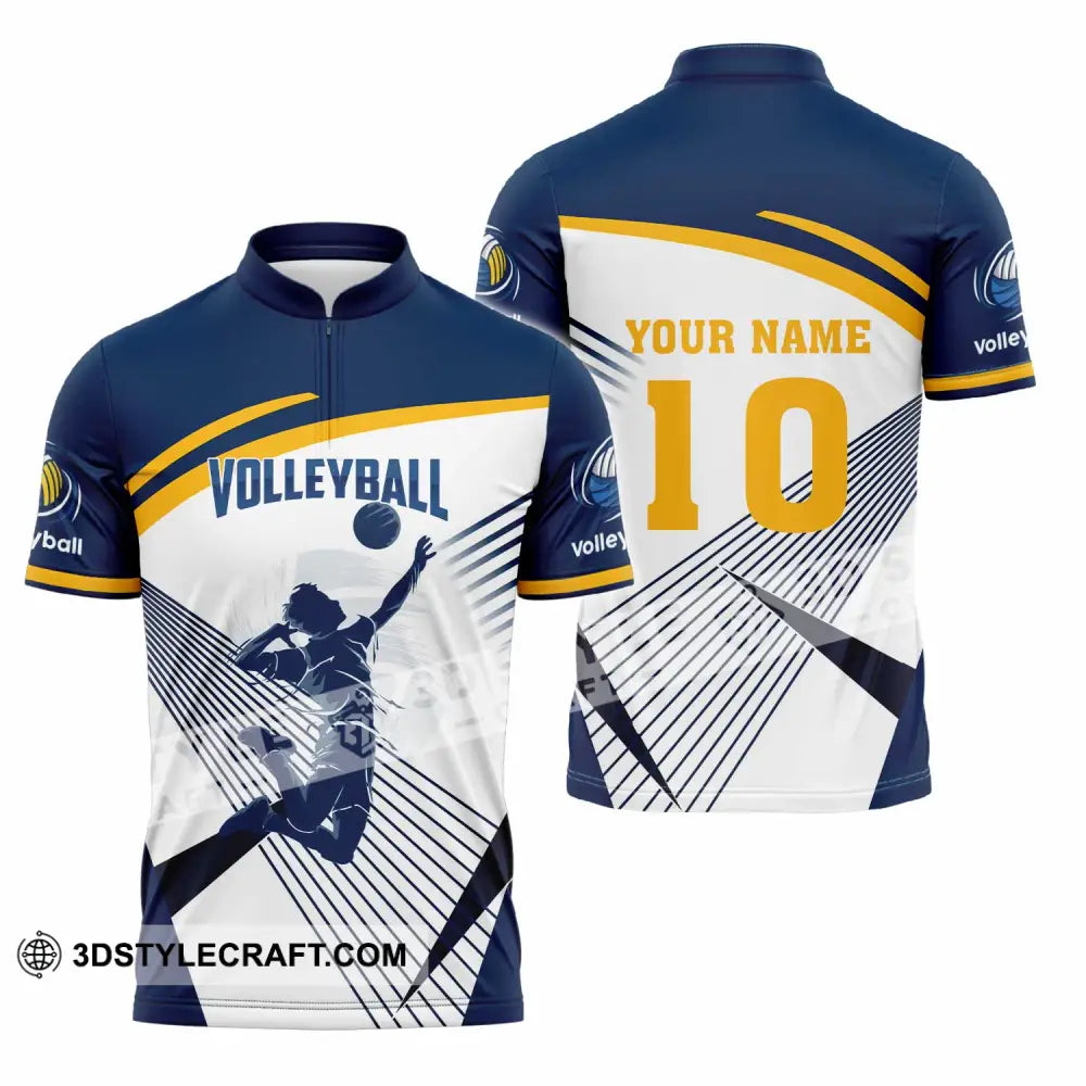 Unisex Shirt - Custom Volleyball 3D Shirt Zipper Polo Shirt / S T-shirt