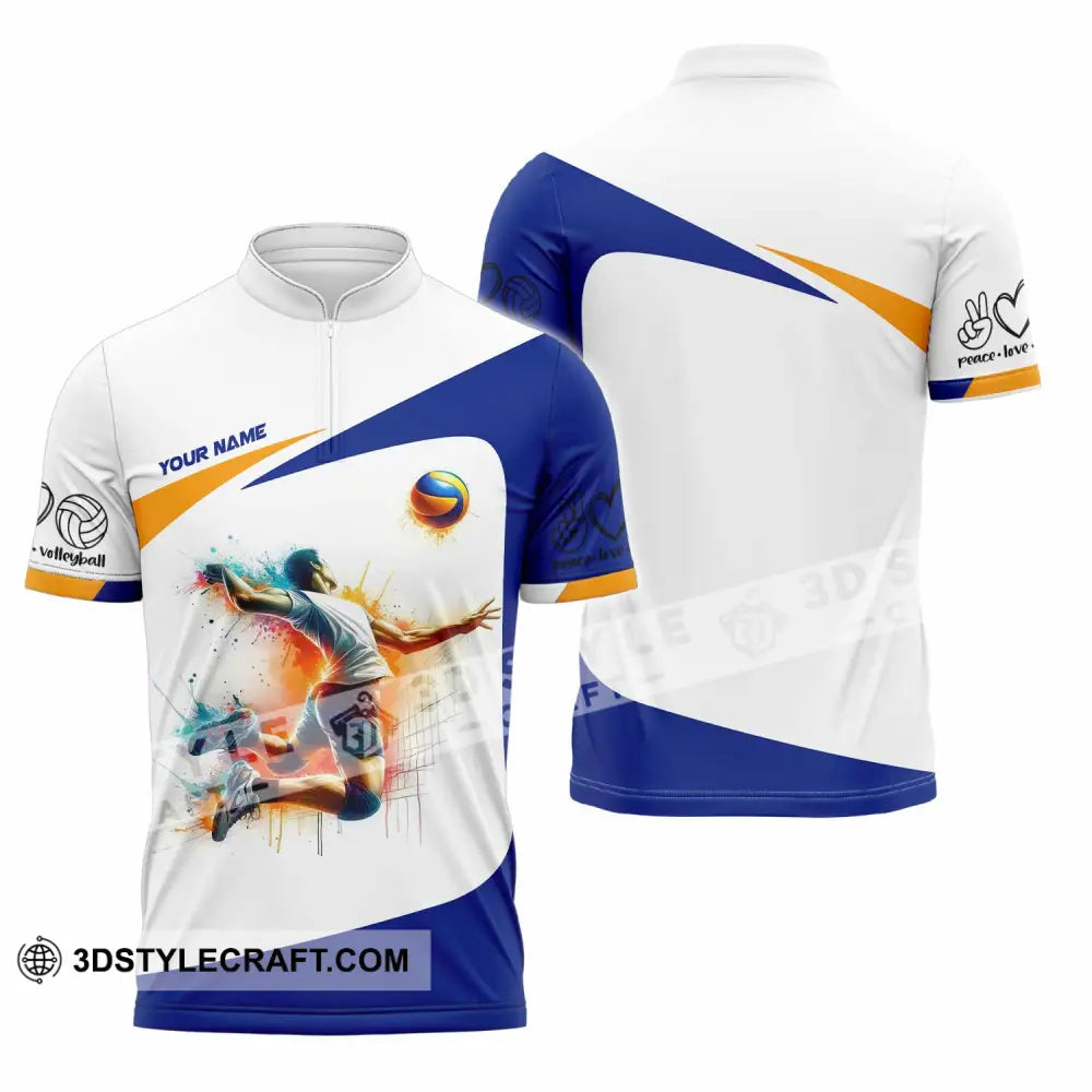 Unisex Shirt - Custom Volleyball 3D Shirt Zipper Polo Shirt / S T-shirt