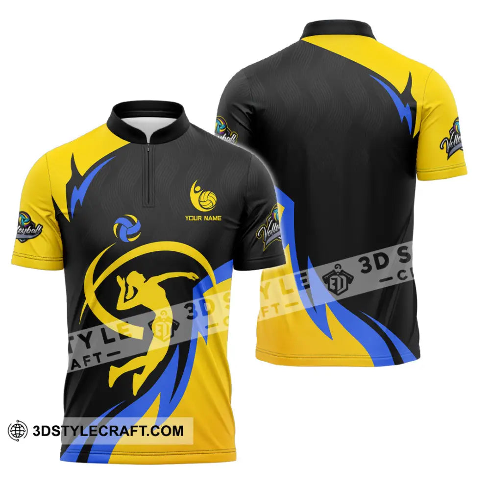 Unisex Shirt - Custom Volleyball 3D Shirt - Zipper Polo Shirt / S - T-shirt
